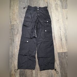 BDG Urban Outfitters Women's XS Baggy Nylon Cargo Pant in Black Y2K Casual